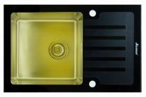 Мойки для кухни Eco Glass SMG-780B Gold 